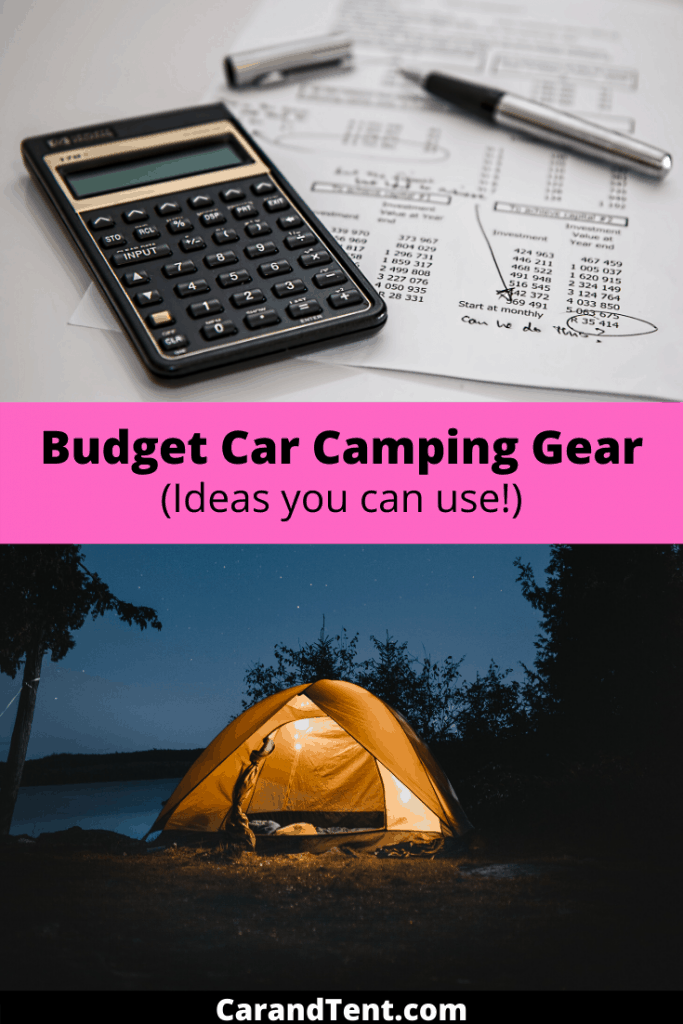 budget car camping gear