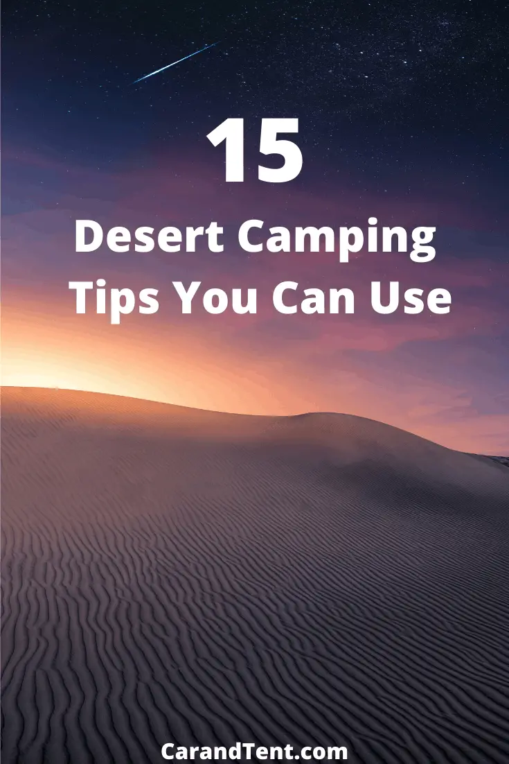 How to Camp In The Desert pin