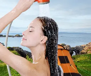 how to shower when camping