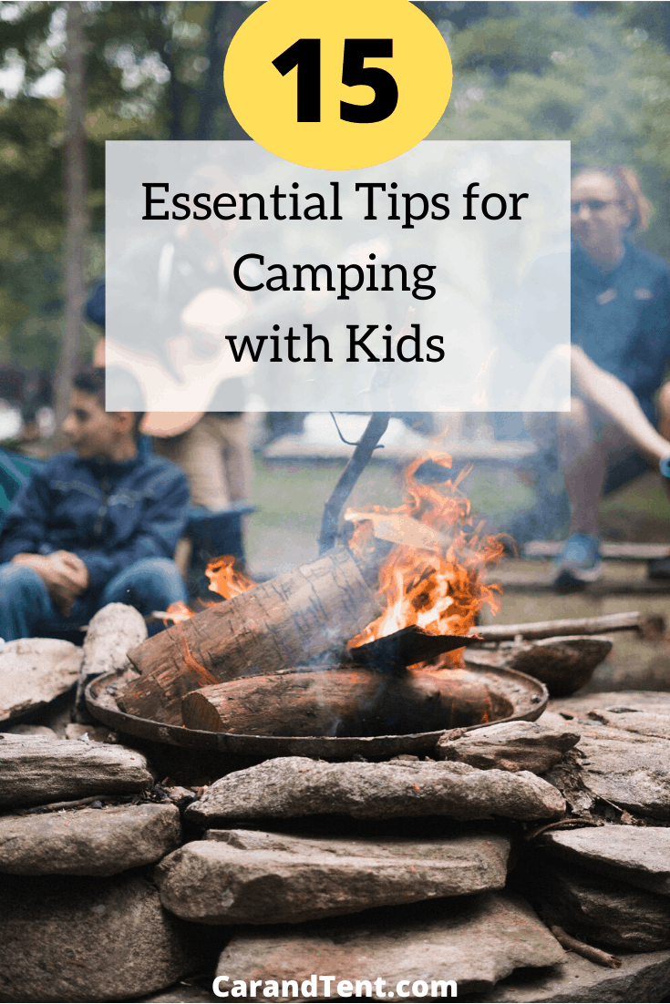 tips for camping with kids pin