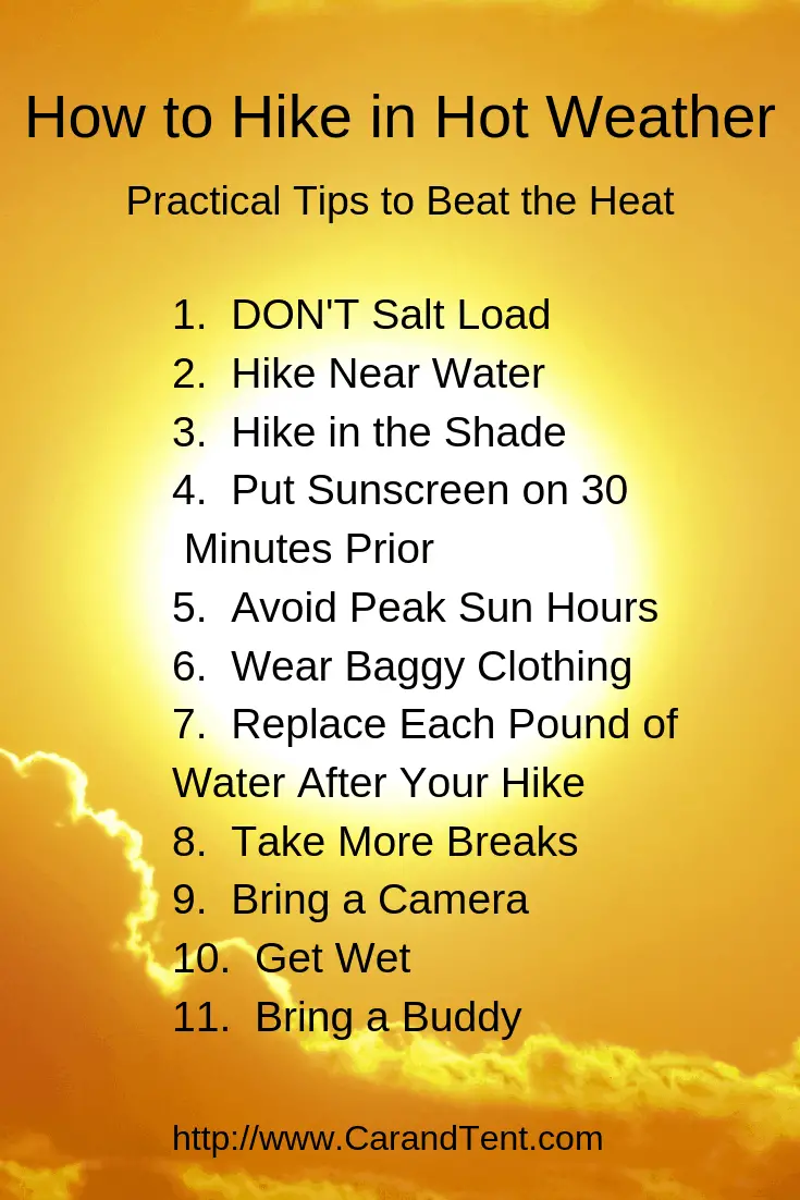 how to hike in hot weather