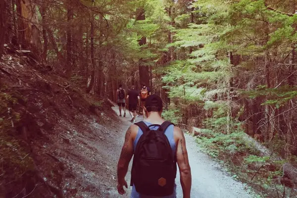 group hiking