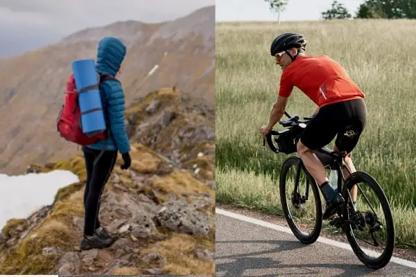 hiking vs cycling