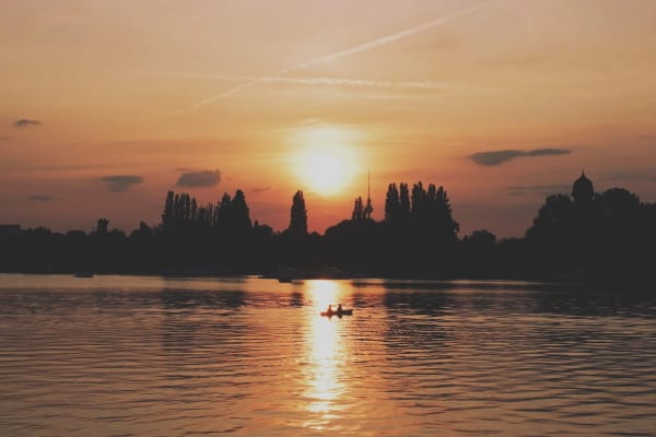 kayaking after dark