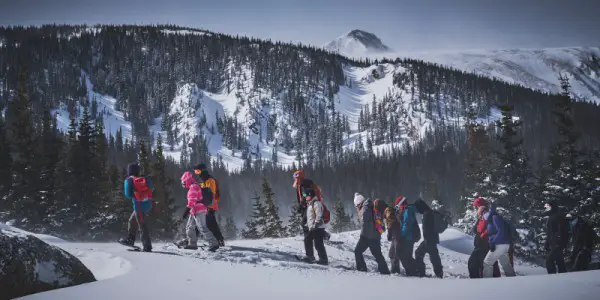 group of snowshoers