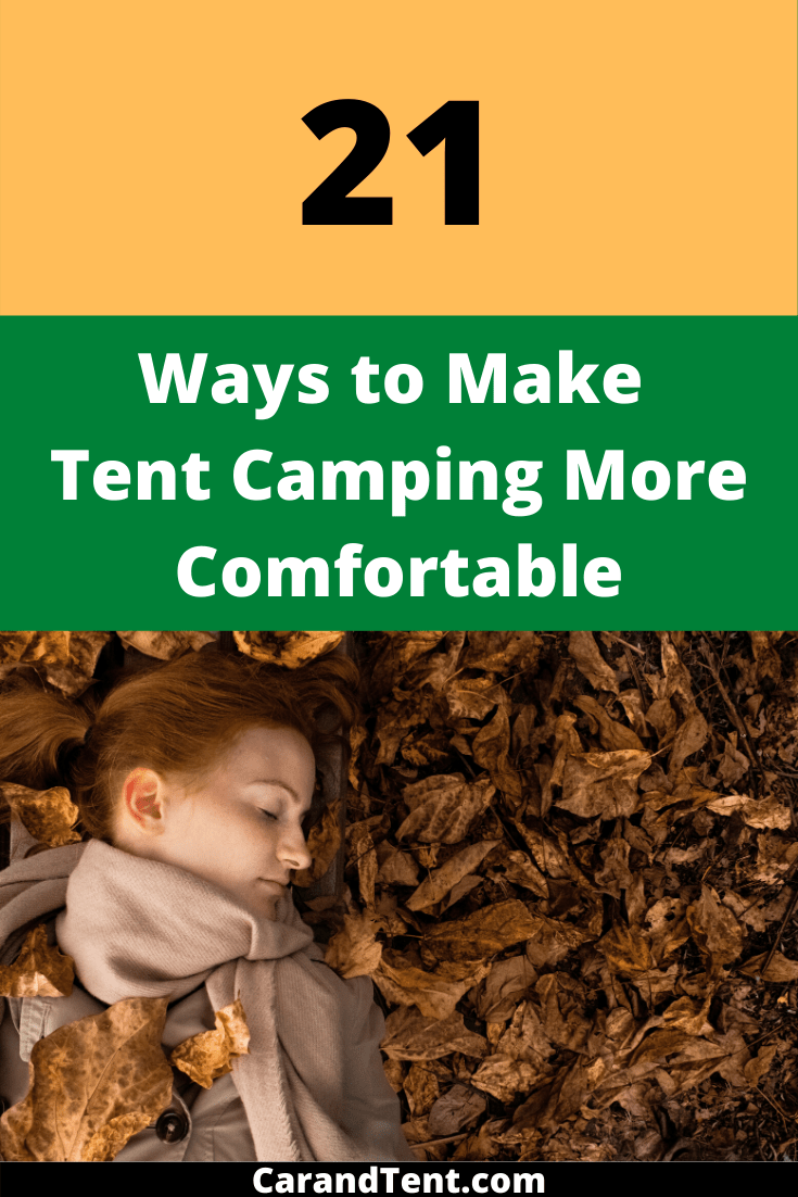 ways to make tent camping comfortable pin2