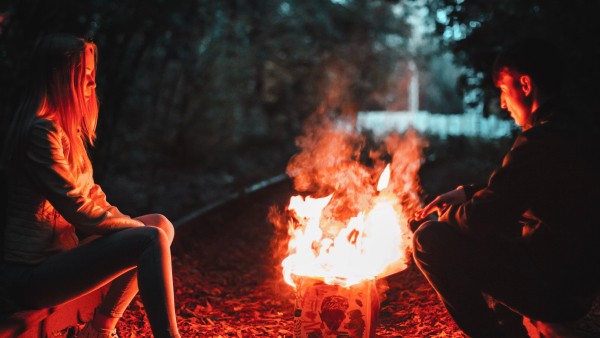smoky campfire
