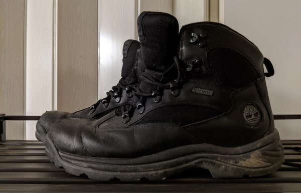 black timberland hiking boots