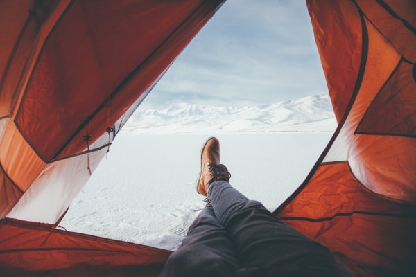 tent in snow