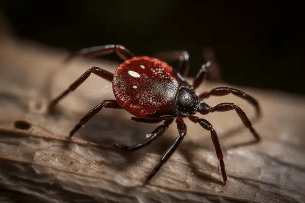 a closeup image of a tick