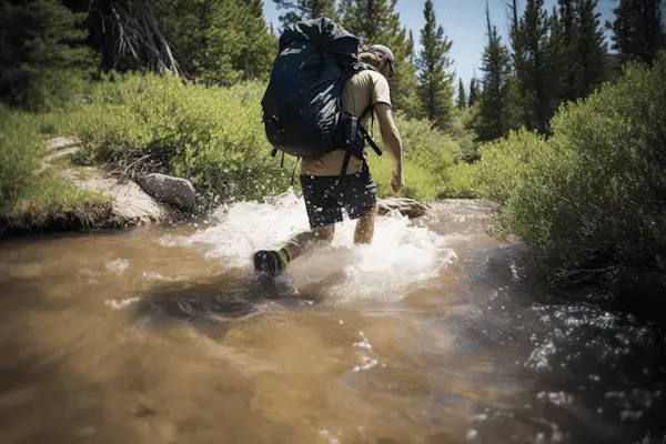 wet hiking boots