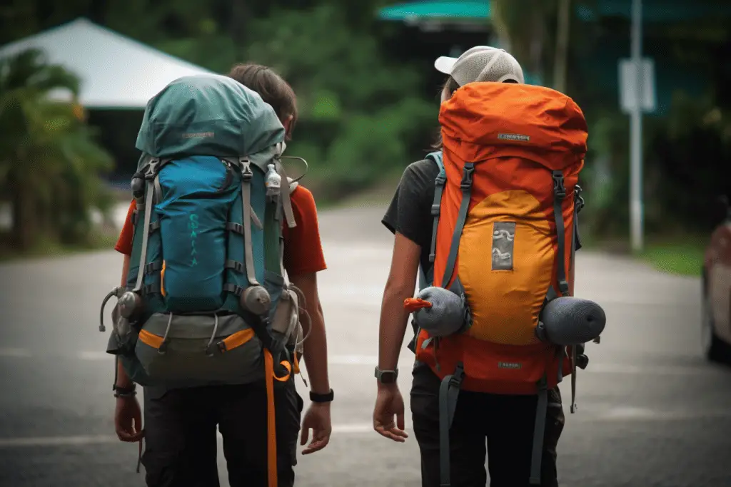 backpackers getting ready to go on a section hike