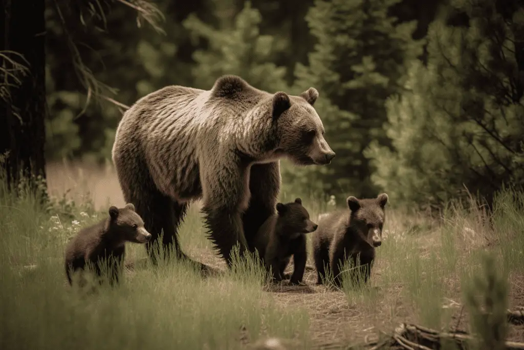 bear with cubs