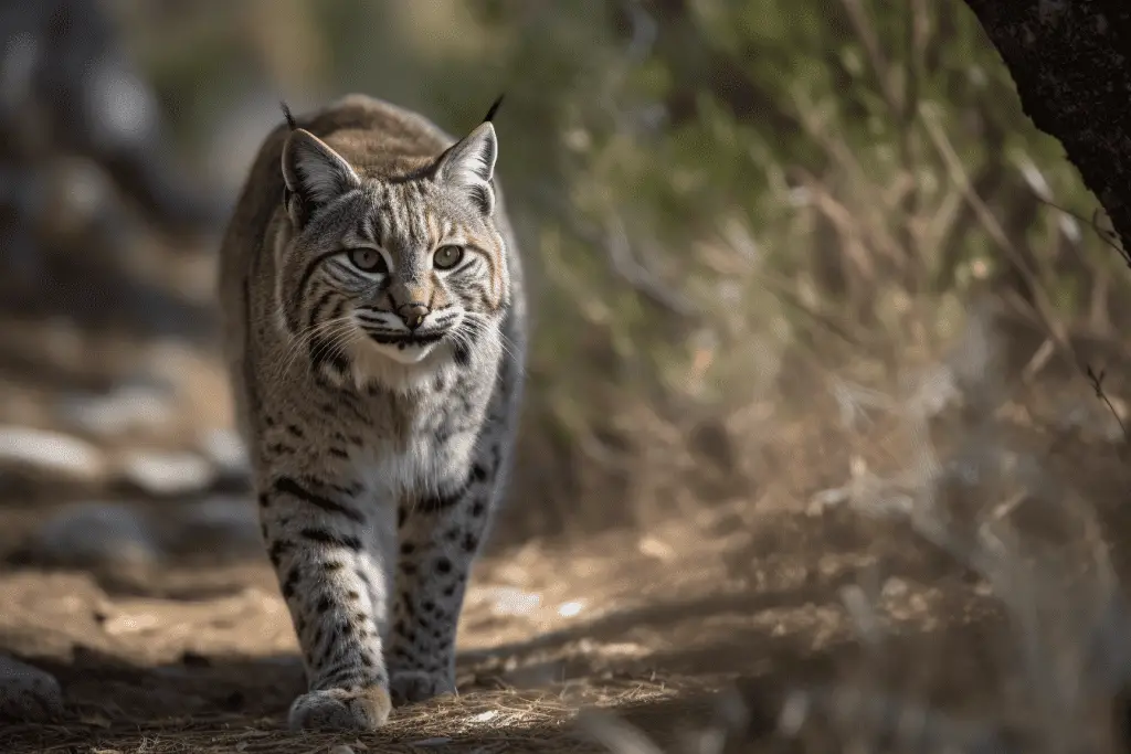 bobcat on hiking trail