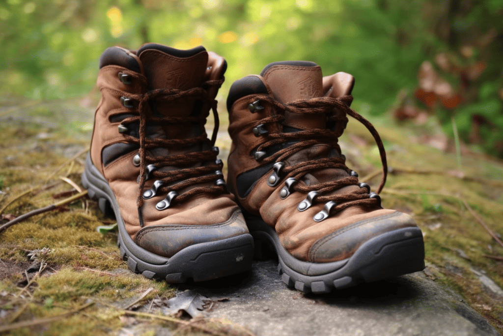 a clean pair of hiking boots