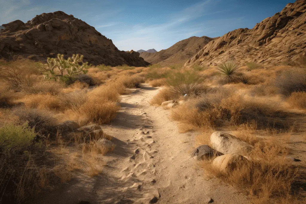 hiking trail with scorpions