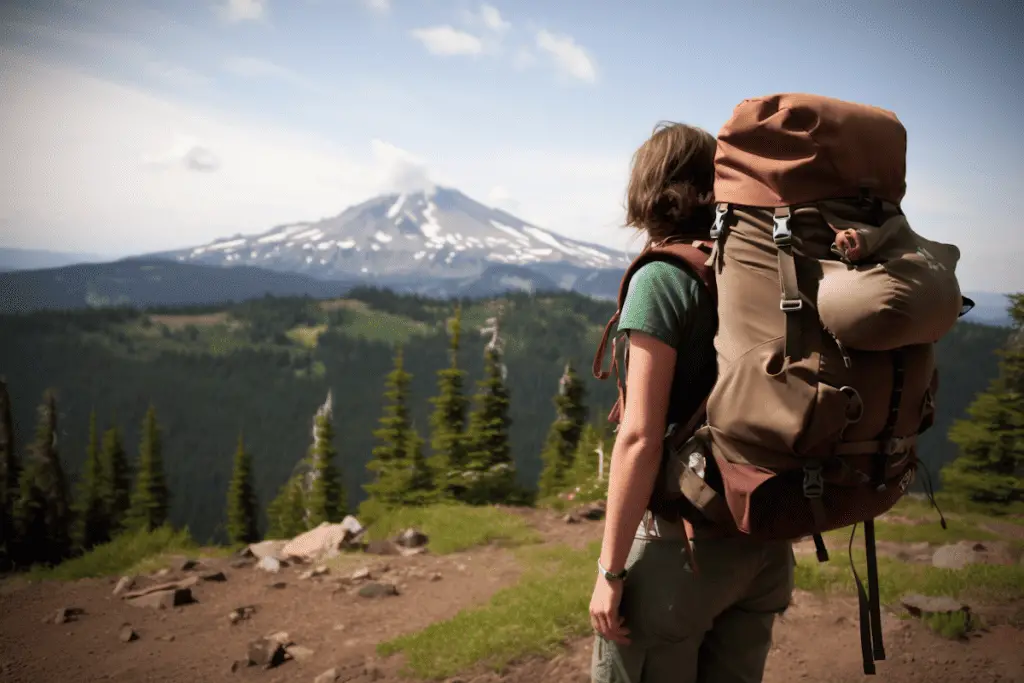 girl looking out over an overlook