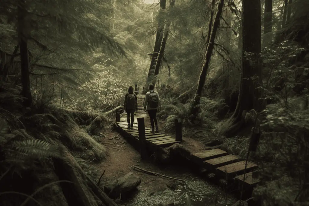 two women going on their daily hike