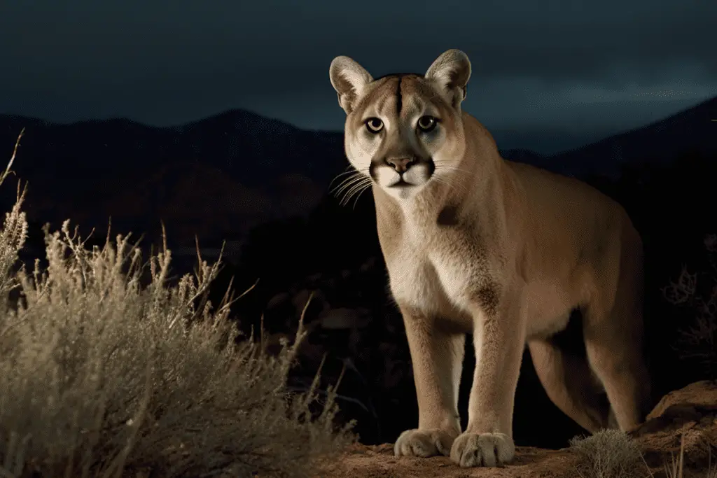 mountain lion on ridge