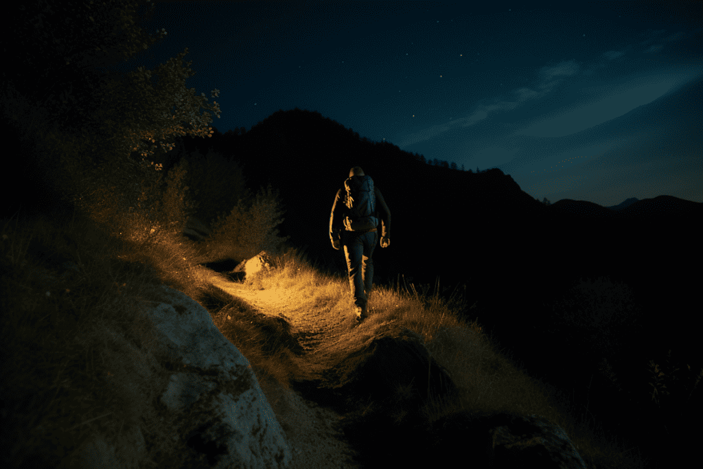 night hiking trail
