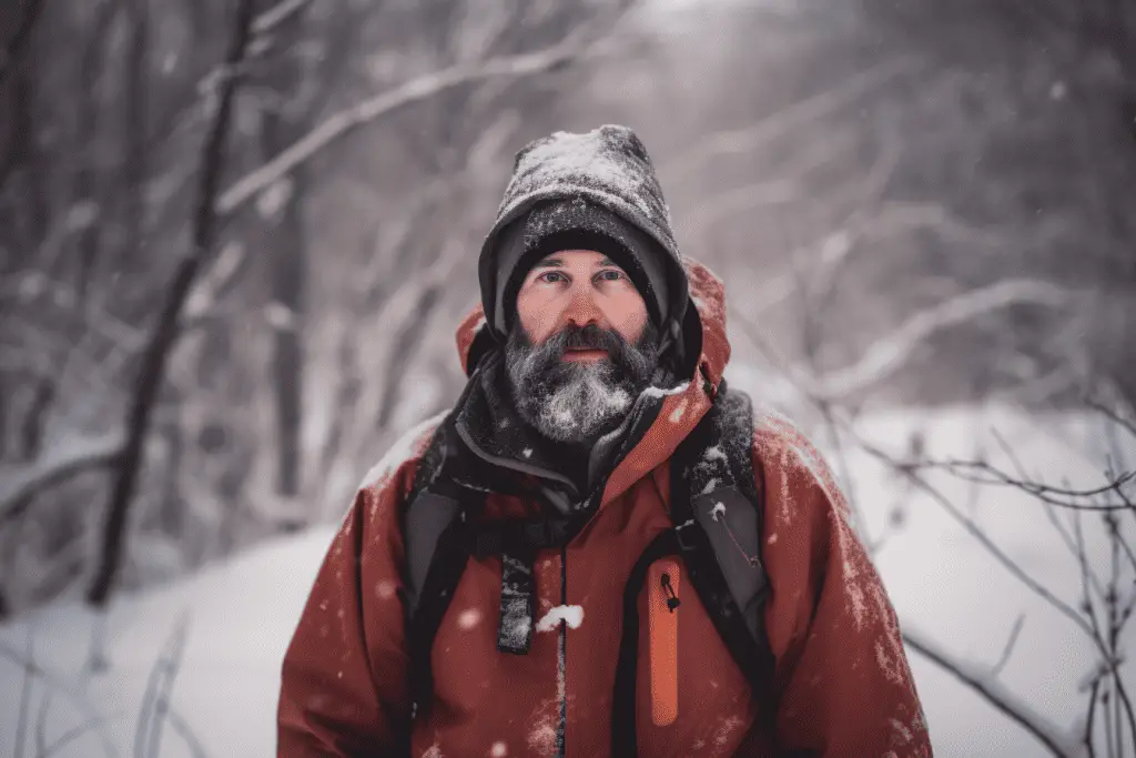 older man in winter hat