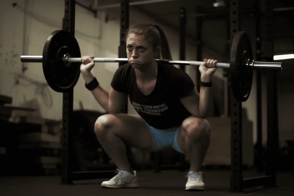 girl doing squats to strengthen her ankles