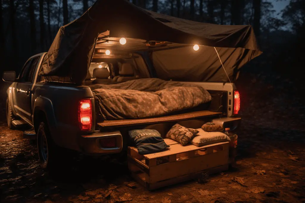 truck bed camping