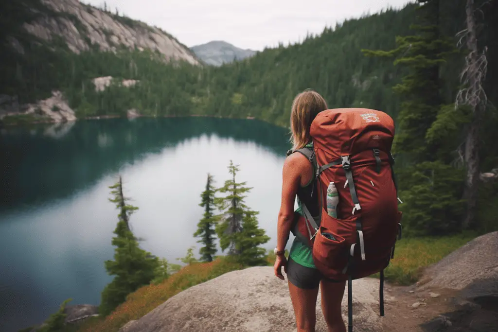 woman backpacking