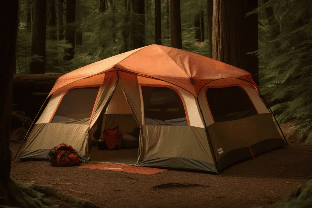 cabin tent with rain fly