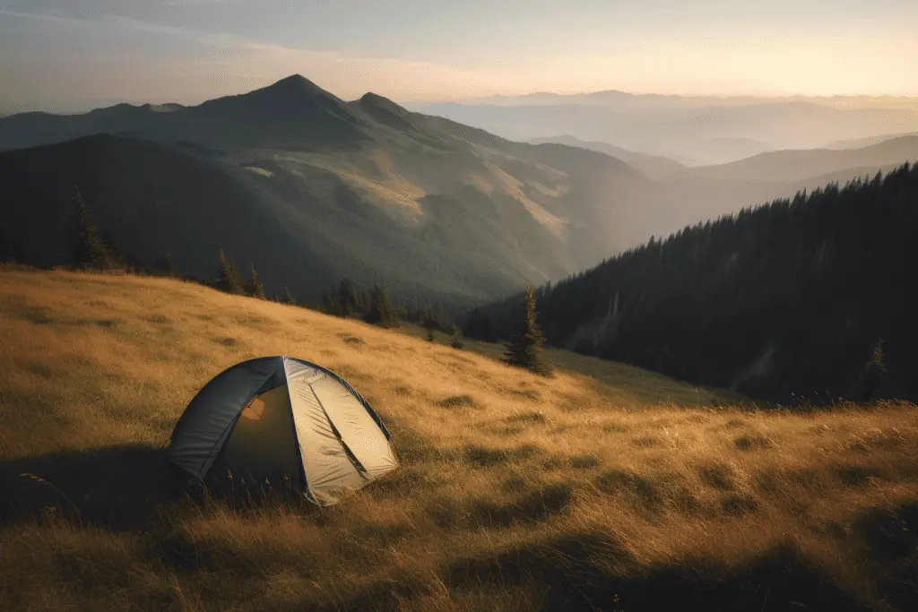 dome tent in the wind