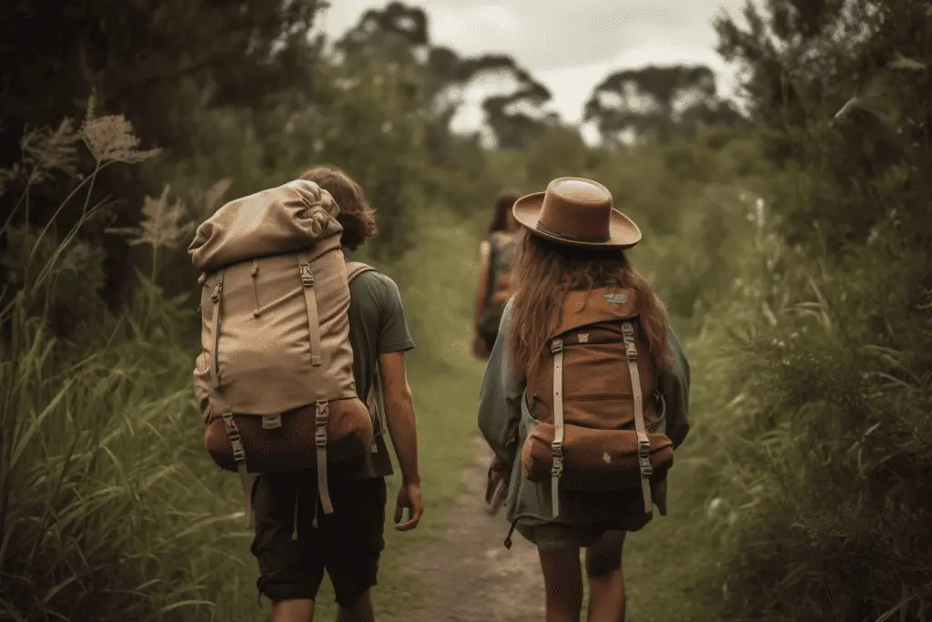 group of section hikers