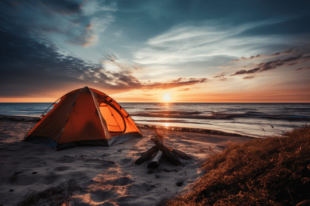 how to camp on the beach