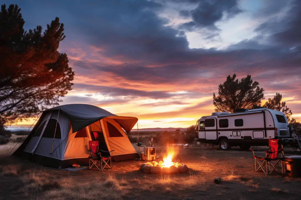 can you tent camp in an rv site